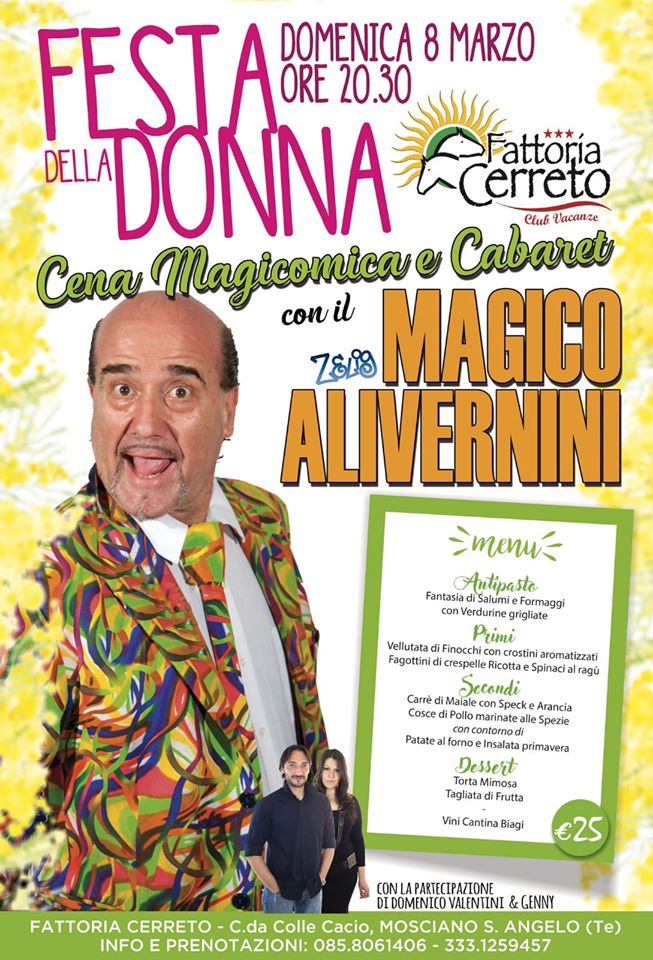 CENA SPETTACOLO FESTA DELLA DONNA !