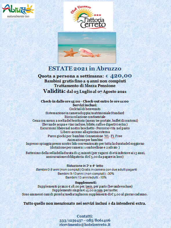 ESTATE 2021 IN ABRUZZO