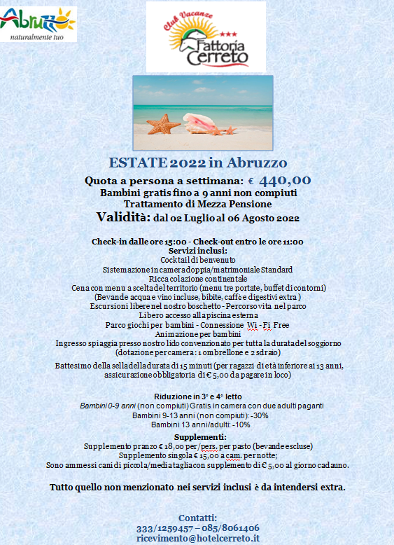 ESTATE 2022 IN ABRUZZO