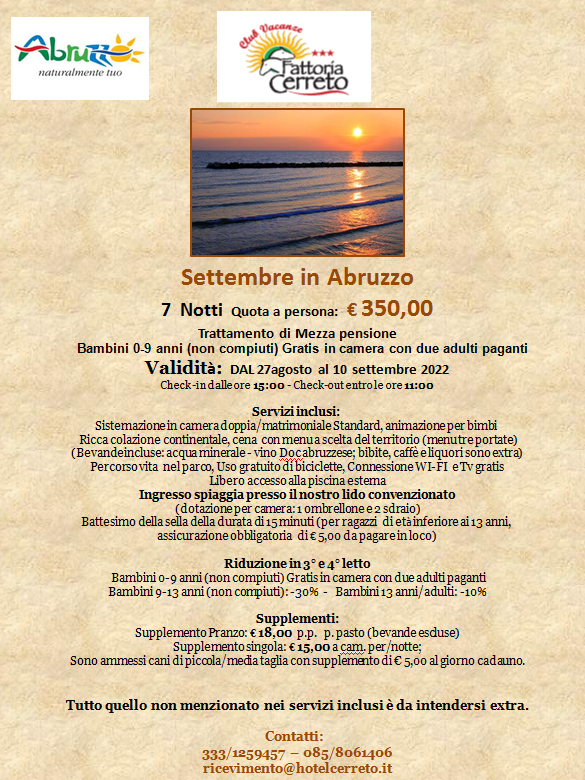 SETTEMBRE IN ABRUZZO
